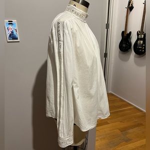 Zadig and Voltaire gauze blouse with lace inlays